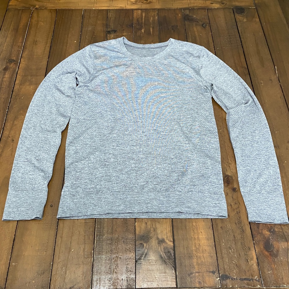 Lululemon Swiftly Tech Long Sleeve Crew Shirt Heathered Grey Workout Top